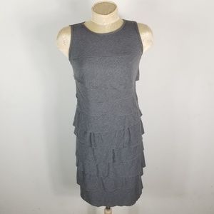 Laundry by Shelli Segal Tiered Ruffle Dress Gray